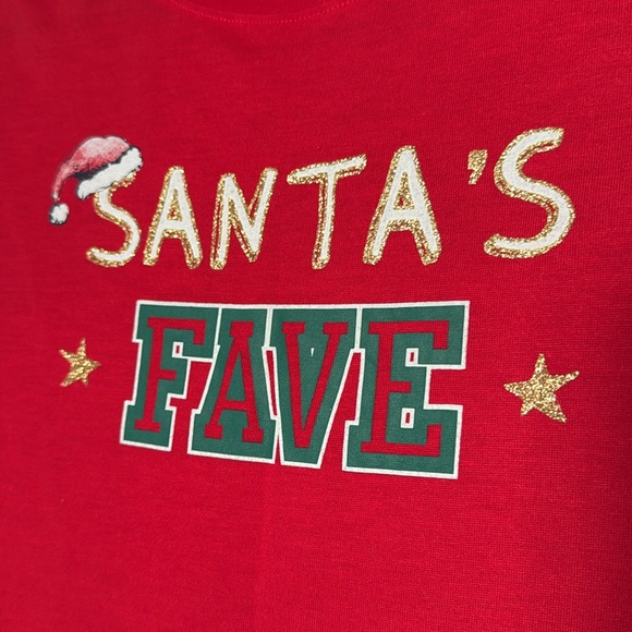 CHRISTMAS 🎅 "SANTA'S FAVE" 🎅 JAMMIES FOR YOUR FAMILY RED TOP SIZE 14 🌟EUC🌟 - Picture 3 of 7